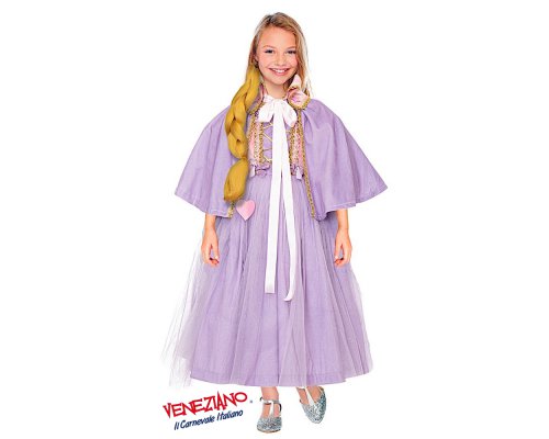 Costume di carnevale PRINCIPESSA TRECCIA D'ORO BABY